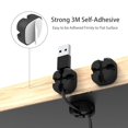 thumbnail image 3 of crativent Cable Clip Plugs Cord Holder Cable Manager Cable Fixed Data Line Fixer Organizer black 1Set, 3 of 6