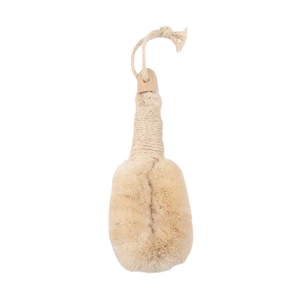 Jumpingount Cepillo de sisal Cuidado agarrable Cuelgue Resistente al desgaste Cepillado Herramienta de frotamiento Baño Reducir la celulitis Salud Color de la madera
