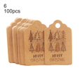 thumbnail image 1 of 100Pcs  Hanging Ornaments Unique Pattern Paper Christmas Theme Painted Paper Tag for Home, 1 of 8