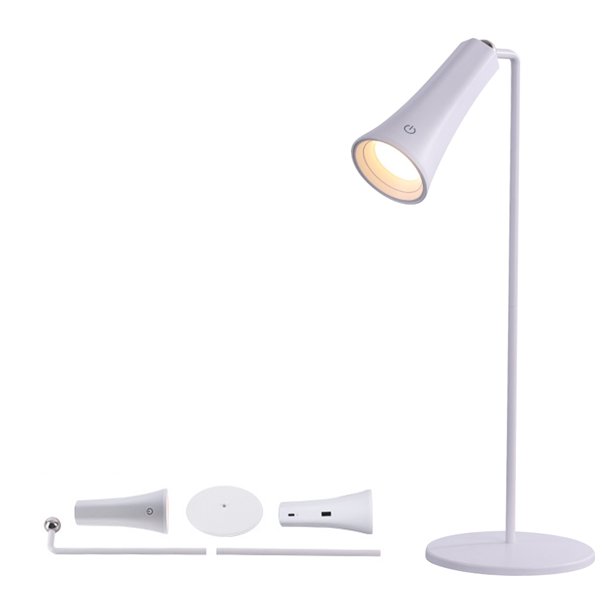Lámpara de mesa inalámbrica con pilas, luz nocturna clásica, decoración interior del hogar