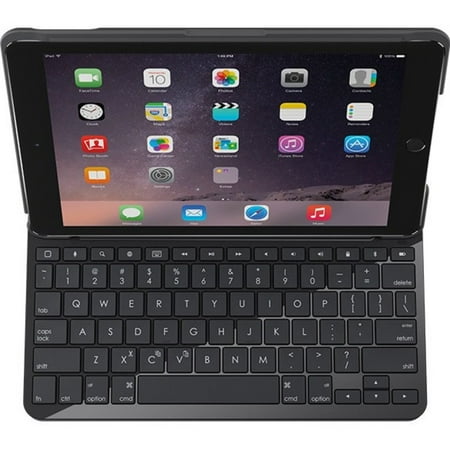 Logitech Slim Folio - Keyboard and folio case - wireless - Bluetooth LE - black - for Apple 9.7-inch iPad (5th generation  6th generation)