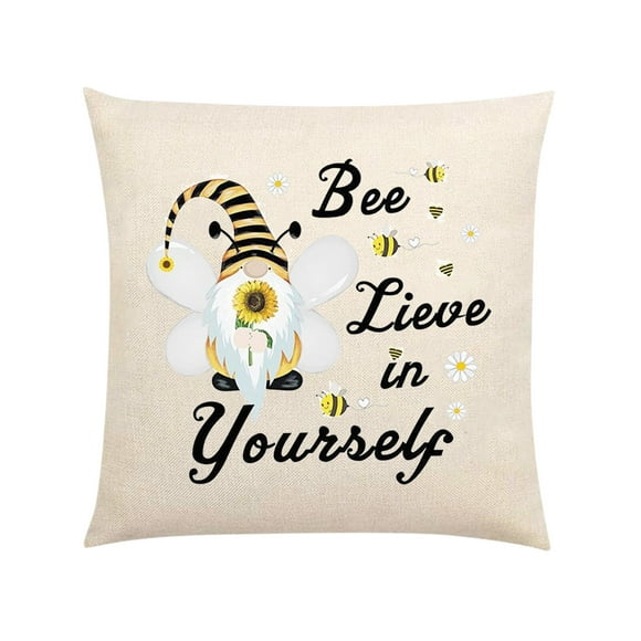 EGNMCR Pillow Cases, Pillow Covers Honeybees Decorative Square Cushion Cover Pillow Cases for Sofa Couch Bedroom Cotton polyester