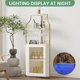 thumbnail image 5 of 5-tier industrial de esquina bar gabinete removable glass rack adjustable estantes glass doors baffle gold finish con light para de esquina wine y liquor almacenamiento, 5 of 8