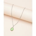 thumbnail image 1 of Silvertone Collier en Forme de Goutte d'Eau avec Pierre de Naissance Verte d'Août, 1 of 1