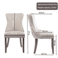thumbnail image 4 of Button Tufted Upholstered Dining Chairs with Nailhead, Dining Room Chairs Tufted Cushion Back Elegant, Accent Chairs with Solid Wood Legs for Living Room/Kitchen (Set of 2), 4 of 9