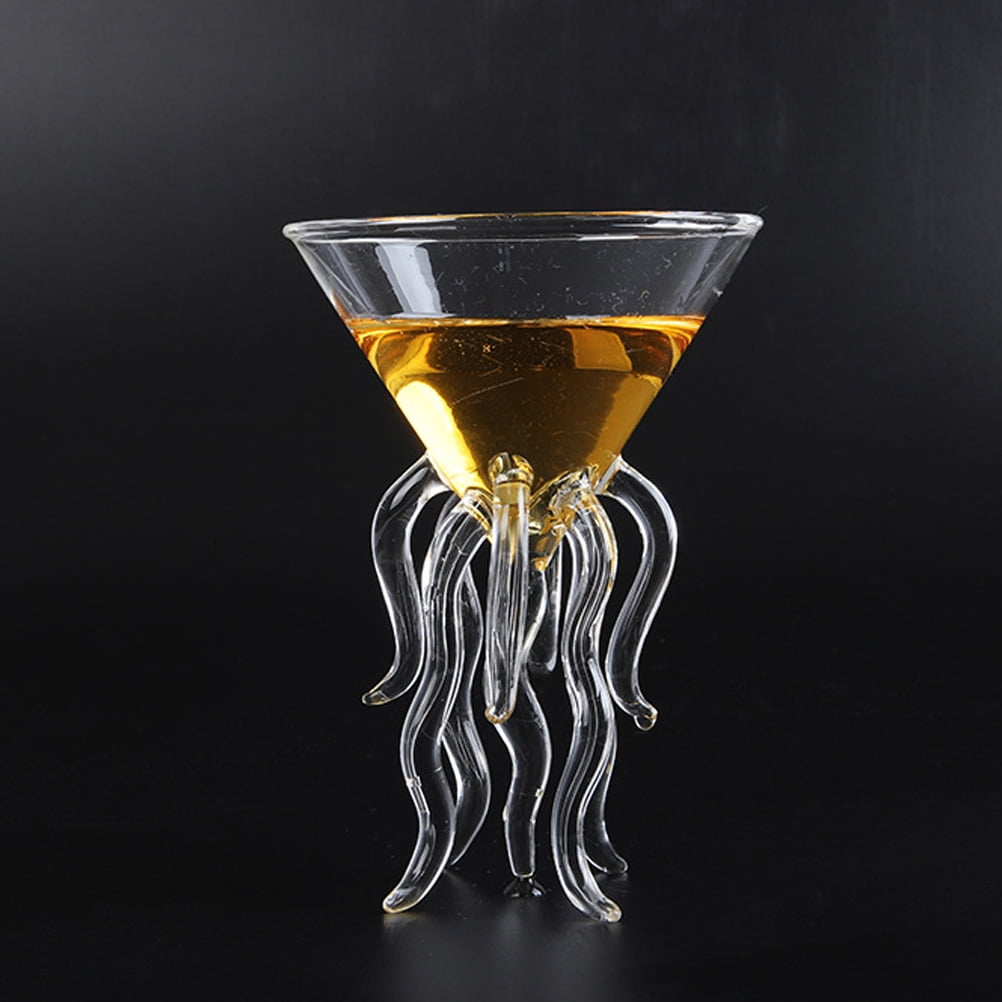 Big Octopus Martini Glass 5-8.6 OZ Creative Cocktail Drinkware Bar Goblet Tools 