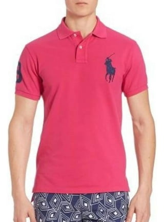 Pink big pony sales polo shirt