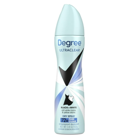 Degree Ultra Clear Long Lasting Antiperspirant Deodorant Dry Spray, Pure Clean, 3.8 oz