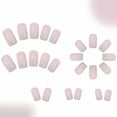 thumbnail image 6 of RAGUPEL 24 Pcs Glitters False Nail French Tip Artificial Nail Full Cover Stick on Nail Short Square Press on Nail, 6 of 8