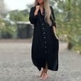 thumbnail image 2 of Falda larga y camisa de vestir lisa de moda para mujer: vestido tipo cárdigan de manga larga, poliéster, tallas S-XXL, adecuado para primavera/otoño, el color blanco puede ser transparente, 2 of 5