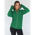thumbnail image 4 of Womens Zip Up Hoodies Fleece Jackets Oversized Sweatshirts Fall Fashion Outfits Sweaters Winter Clothes Green M, 4 of 9