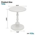 thumbnail image 6 of Pinmoco Round Side Table, Metal End Table, Anti-Rust and Waterproof Small Coffee Table for Living Room Bedroom Balcony, White, 6 of 7