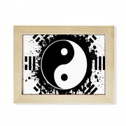 Eight Diagrams Taiji Yin-yang China Pattern Desktop Photo Frame Picture Art Decoration Painting 6x8 inch
