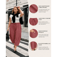 thumbnail image 4 of CASSIE LIZ Plus Size Womens Pants 4X Brick Red Summer Wide Leg Knit Palazzo Pants Lounge Ladies Casual Drawstring Harem Fall Pants with Pocket 4XL 24W 26W, 4 of 6