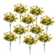thumbnail image 1 of 10 ramos de flores artificiales, arbustos falsos, decoración de jardín, tela de seda elegante Amarillo, 1 of 9