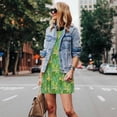 thumbnail image 4 of Fotbe Cartoon Frog And Lotus Leaf Pattern Women’s Summer Tank Midi Dress – Sleeveless A-Line Dress, Floral T-Shirt Dress, Casual Flowing Beach Sundress, 4 of 7
