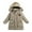 Khaki, variant on Toddler Winter Coat for Boys with Hooded Puffer Jacket Boys Khaki Jacket Full-Zip Long Sleeve Thicken Waterproof Jacket Kids Boys Winter Jackets Size 3-4 Years