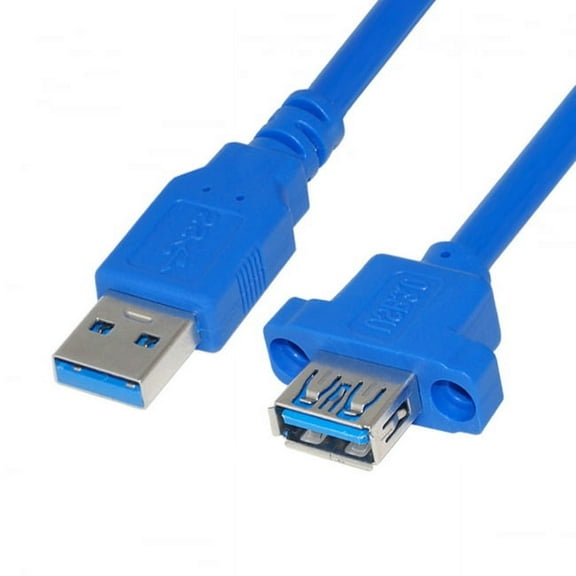 Chenyang CY USB 3.0 A Type Male to Female Extension Cable with Panel Mount Screws Holes Cable