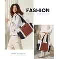 thumbnail image 2 of Bolsa acolchada LOVEVOOK, bolsa de trabajo para mujer, color crema, 2 of 9