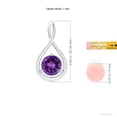 thumbnail image 3 of ANGARA Natural Solitaire 1.15 ct Amethyst Infinity Twist Pendant in 925 Sterling Silver for Women (Size-7mm) | February Birthstone, Anniversary, Jewelry Gift for Women | Natural Amethyst Necklace, 3 of 8