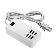 Surge Protector Power Strip, with 6 USB Ports, 4.6ft Extension Cord, Platoon Insert for Smartphone Tablets Home Office
