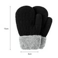 thumbnail image 3 of Visland Boys Girls Full Finger Gloves, Fashion Casual Solid Color Soft Skin-friendly Cozy Knitted Plush Winter Hand Warm Windproof Mittens for Daily Wear (0-5 Years), 3 of 6