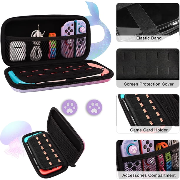 TCJJ Mermaid Nintendo Switch Storage Kit: Portable Travel Case