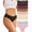 10Pack C, variant on Finetoo 10 Pack Cotton Underwear for Women Criss Cross Lace Trim Low Rise Cheeky Bikini Panties M