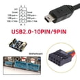 thumbnail image 2 of Xiwai USB 2.0 Motherboard 9pin 10pin Header to Mini USB 5Pin Cable 50cm for Mini Monitor Sensor Panel Camera, 2 of 8