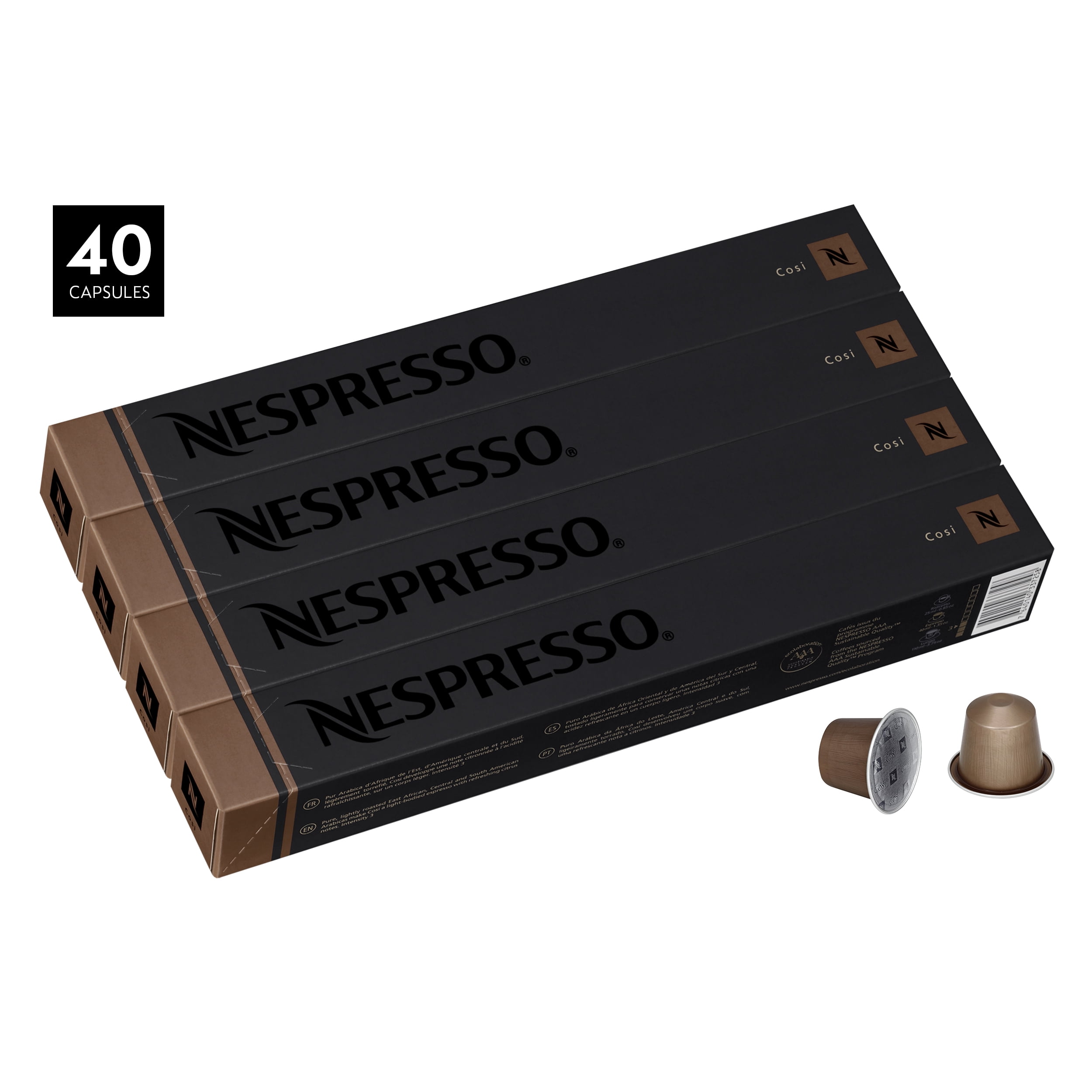 Nespresso Originalline Espresso Capsules, Cosi 40 Count