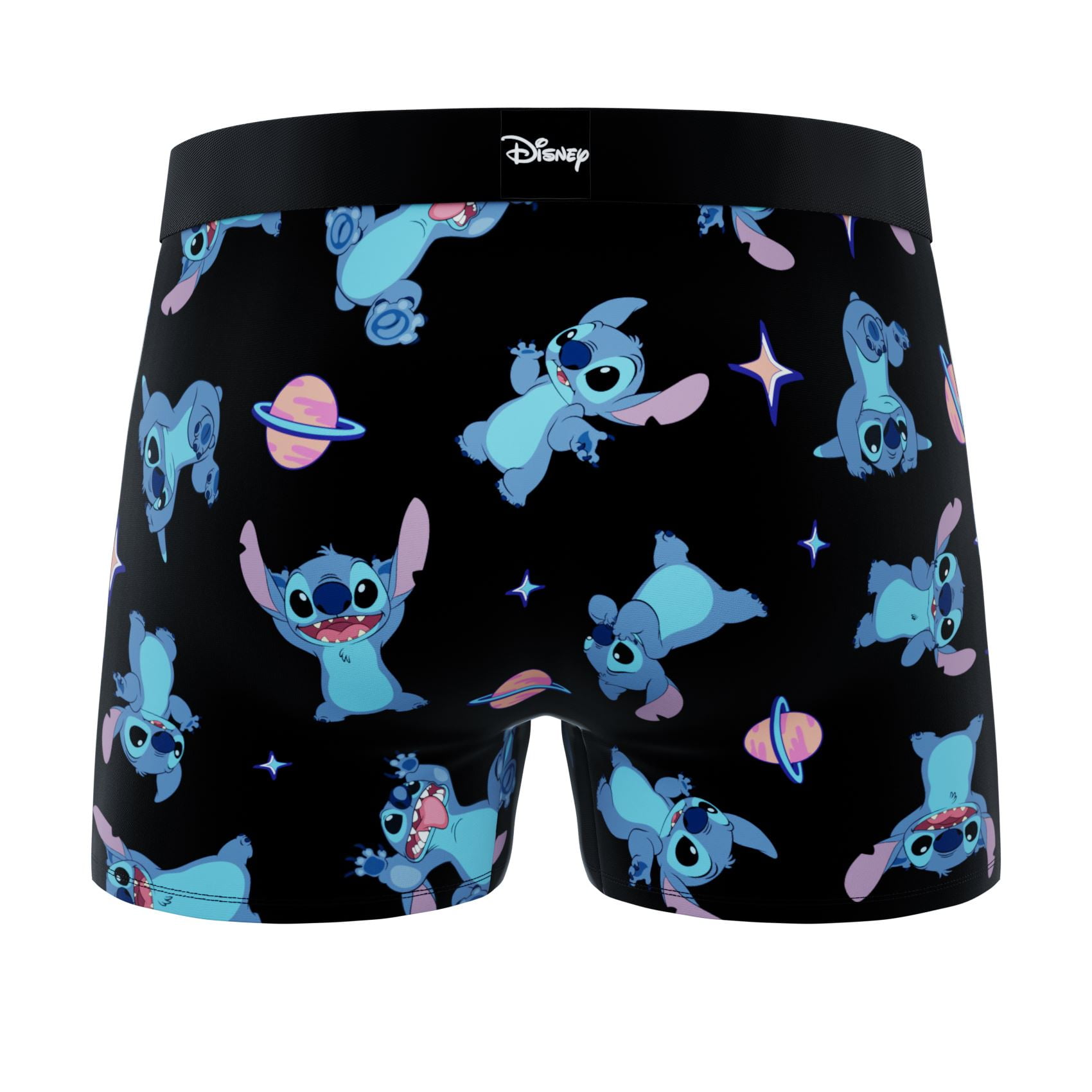 Disney Men's Lilo and Stitch Cotton Knit Holiday Boxer Brief, Red