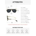 thumbnail image 4 of US Exclusive ZS-98352P Retro Metal Aviator Sunglasse, 4 of 5