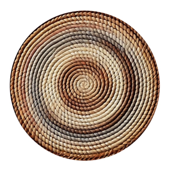 Ruanlalo Placemat Thickened Circular Design Bohemian Style Placemat Heat Insulation Oil-Proof Table Mat Reinforced Seam Placemat Dining Decor