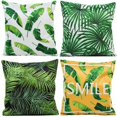 thumbnail image 1 of Linen printed pillowcase four piece set comfortable soft home decor detachable pillowcase, 1 of 4