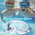 thumbnail image 4 of Pebbuoy Swim Goggles with Earplug for 3-15 Years Old Kids,Waterproof Anti-Fog UV Protection Clear Lens Silicone Goggles Snorkeling Equipment, 4 of 9