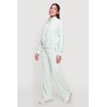 thumbnail image 3 of Women's Mock Neck Zip Front Velour Top, 3 of 4