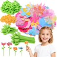 thumbnail image 1 of Kit de Ramo de Flores de Tela DIY Kufanda con 36 Flores para Niños, 1 of 6