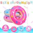 thumbnail image 3 of Miniflotadores inflables para piscina Civaner, paquete de 6 unidades, con forma de rosquilla, 32 cm, 3 of 7
