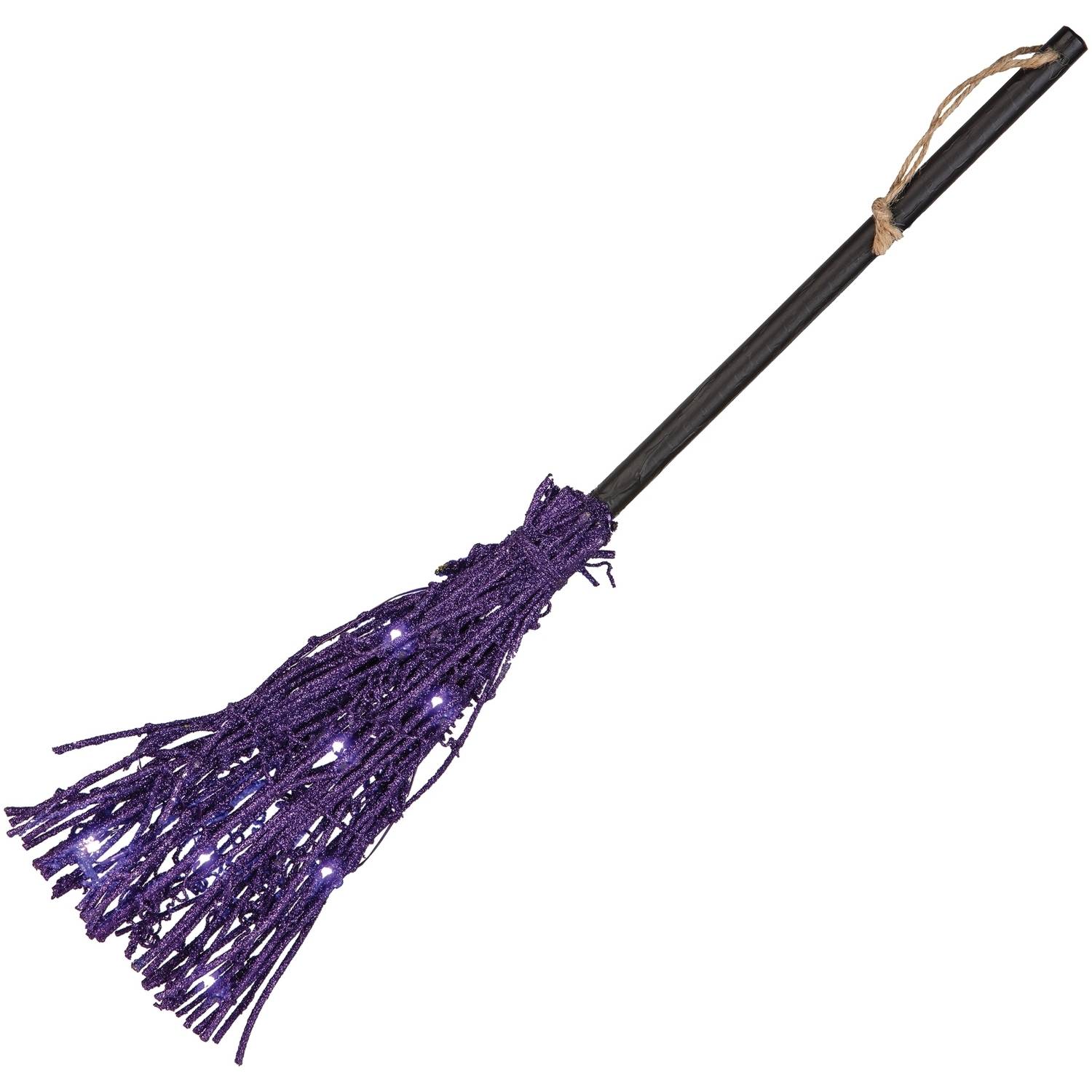 Purple Twig Broom Light-up Halloween Decoration - Walmart.com