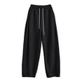 thumbnail image 4 of Maean Wide Leg Athletic Pants for Women Casual Breathable Elastic Waist Drawstring Loose Trousers with Pockets, 4 of 5