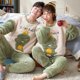 thumbnail image 1 of Conjunto de pijamas gruesos y cálidos para hombre y mujer, ropa de dormir de dinosaurio de dibujos animados, ropa de casa coreana para amantes, sudaderas suaves, 1 of 4