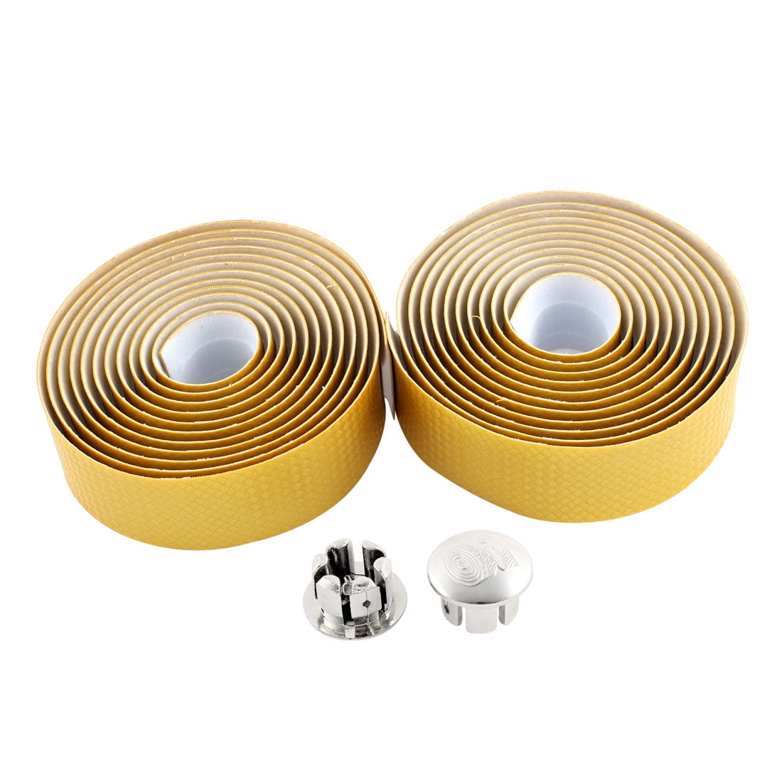 2 Pcs Gold Tone Padded Foam Bicycle Bike Bar Handlebar Tape Ribbon