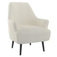 thumbnail image 1 of Modern Boucle Fabric Accent Chair in Cream, 1 of 7