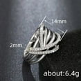 thumbnail image 2 of K-KED Gorgeous Infinity 925 Silver Filled Wedding Ring Women Cubic Zircon Sz 6-10-8, 2 of 6