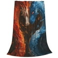 thumbnail image 2 of Sikiie Red And Blue Fire Dragon F Ultra-Soft Micro flannel Blanket Luxury All Seasons Warm Blanket for Bedding Sofa and Travel (4 sizes)-50"x40", 2 of 7