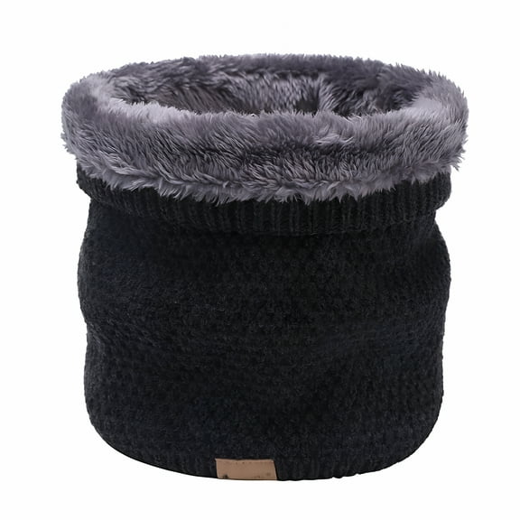 TELOLY 2026 New Unisex Warm Winter Ring Scarf Women Men Knitted Neck Scarves Thick Muffler for Outdoor,Daily Wear,Travel,Work,Casual-Dark Gray