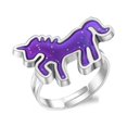 thumbnail image 1 of Mood Rings Changeable Color Temperature Emotion Feeling Fashion Cute Costume Props Multiple Shapes Christmas for Women Men Gift unicorn, 1 of 7