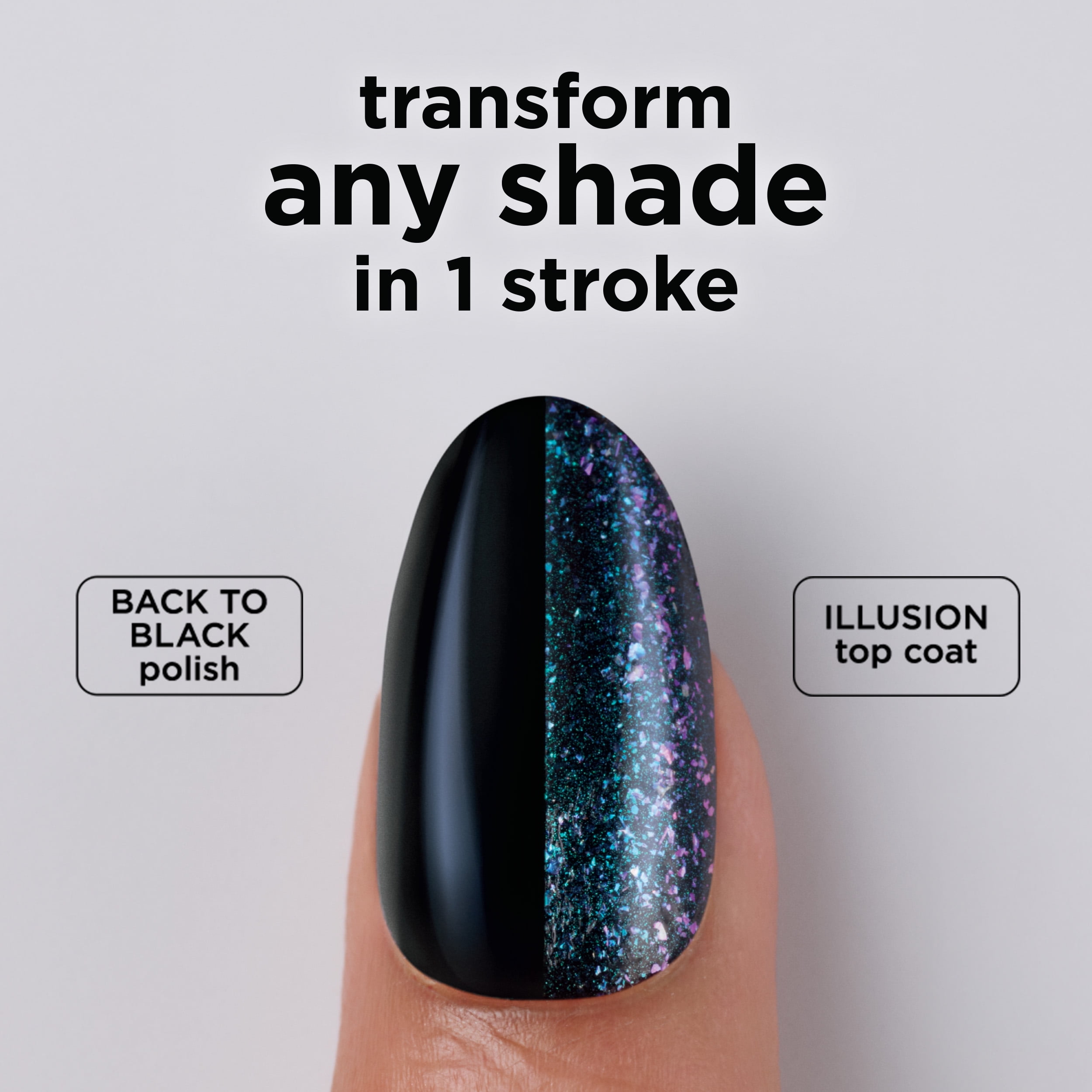 Sally Hansen Insta Dri Nail Polish, Illusion Top Coat, Fast-Drying, 0.31 oz