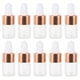 thumbnail image 1 of 10pcs Botellas de aceite esenciales Botellas de gotero Botellas de vidrio Contenedores de líquidos cosméticos, 1 of 6