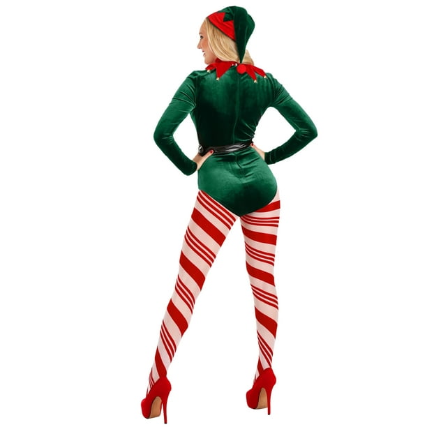 Women's Sexy Liquid Latex Santa Jumpsuit